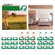 [szlztmy3] 9x Golf Putting Cup and Flag, Putt Training Hole Surface Regulation Putt W/ Flag Putt for
