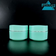 HIJAU 15g green flower pot 15g cream flower pot