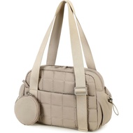 CAMTOP Mini Gym Bag สําหรับผู้หญิง, Small Gym Tote Bag Puffy Quilted Sports Duffel Bag with Wet Comp