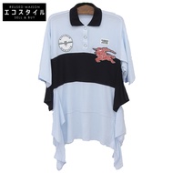 Burberry 女士短袖 Polo 衫，淺藍色，4562548 — [二手]