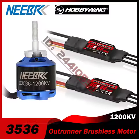 RC Fixed Wing D3536 1200KV Airplane Brushless Motor Hobbywing 30A 40A ESC for Aircraft Skysurfer FPV