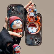 Cartoon Cute 3D Doraemon With Keychain Phone Case For Honor X6A X6C X6B X7B X7A X8A X8B X9B X5B X7D 