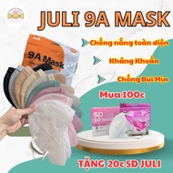 [Buy 100C Get 20C Free] 9A Juli Mask - 5 Layers of Antibacterial, Sunscreen, Dustproof &UV Rays FULL