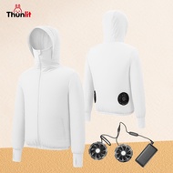 Thunlit Air Conditioning Clothes 2024 Cooling Fan Jacket Men Women Jacket with Fan Summer Outdoor Wo