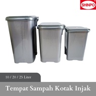 Plastic Trash Can Pedal Box 10 20/ 25 Liter Shinpo/ - Cleaning Tools Closed Trash Box - Trash Can Pl