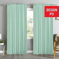 SUPAMO Langsir Tingkap Murah Semi Blackout Curtain Plain Kain Langsir Pintu Door Curtain Window Curtain Windows Tirai Tingkap