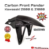 Original Carbonstar: Carbon mudguard Z800 Z1000 - front fender mudguard New