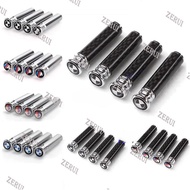 ZR For 4pcs Auto Car Door Lock Knob Pins Trim Carbon Fiber Car Truck Security Door Lock Latch Screws