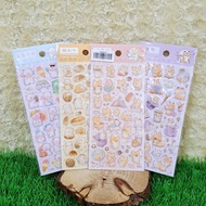 Lovely Embossed Animal Sticker Foxy Embossed Sticker Bear Sticker Doggie Embossed Sticker Bear Stick