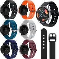 Others - 6 條 20 毫米矽膠錶帶 - 相容於三星 Galaxy Watch Active/Active 2、Galaxy Watch 4、三星 Gear Sport、智慧手錶錶帶 20 毫