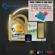 PERODUA MYVI 2018year , PERODUA ARUZ OIL FILTER + AIR FILTER + KOYOMA 5W30 SEMI SYNTHETIC ENGINE OIL