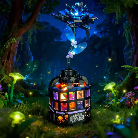 LYBMTWF LED Lighting Kit Compatible with Lego 76784 Black Dahlia Flower (NOT Include The Model Brick