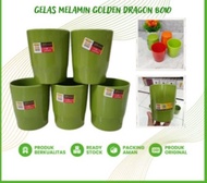 Gelas Melamin Golden Dragon Ori / Gelas Melamin / Gelas Melamin Golden Fish / Gelas Mug Melamin Gold