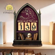 YURUYI Reading Tracker Signage, Wooden Handmade Books Read Tracker,  Books Read This Year 2D Reading