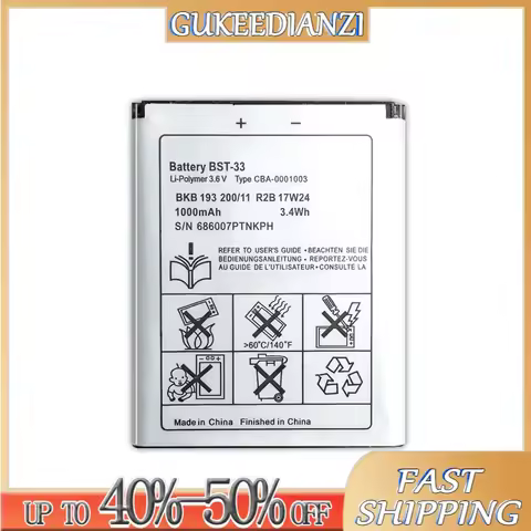 BST-33 Mobile Phone Battery For Sony Ericsson K800i K810i C702 C903 F305 G900 K550i K630i K660i W100