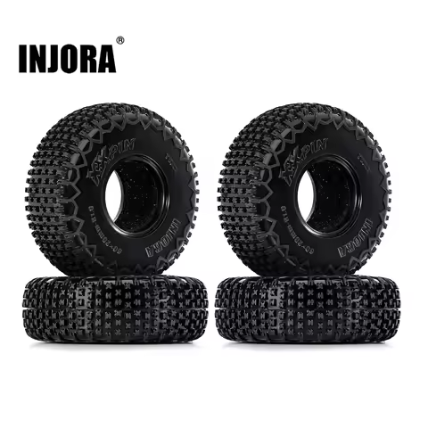 INJORA 1.0" 60*20mm XHX Pin Tires for 1/18 1/24 RC Crawler SCX24 FCX24 (T1022P)