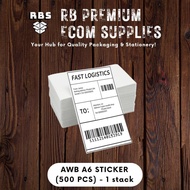 500pcs Roll Thermal Sticker A6 Paper Roll Fold Stack Airway Bill Sticker Thermal Label AWB Consignment Note