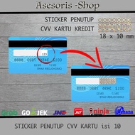 STICKER | CVV CREDIT CARD COVER STICKER contains 10 STICKERS 18x10mm