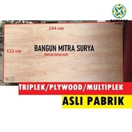 Triplek Multiplek Plywood Meranti 122X244 Papan Kayu Premium Tebal 3Mm