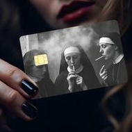 New Stylish Women's Funny Credit Card Stickers, Smoking Credit Card Stickers, Suitable For Electroni