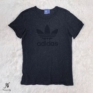 Vintage ⚜️ Adidas original 三葉草竹節紗捲邊上衣 XS
