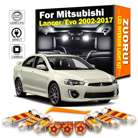 For Mitsubishi Lancer Evo Evolution 7 8 9 10 VII VIII IX X 2002- 2015 2016 2017 LED Interior Roof Tr