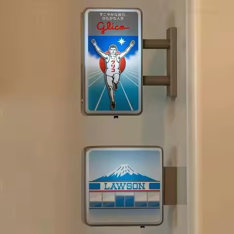 Fridge Magnet Sticker Lawson Advertising Store Dotonbori Kawaguchi-ko Town Mini Sign Lightboard Phot