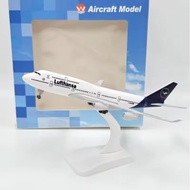 20cm German Lufthansa Boeing 747 B747 Diecast Metal Toy Display Decoration Collection Children's Gif