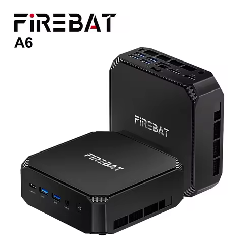 FIREBAT A6 MiniPC AMD R7 7735HS WiFi6 BT5.2 16GB LPDDR5 RAM 512GB SSD Windows 11 Desktop Gaming Comp