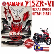 YAMAHA COVERSET Y15ZR V1 MERAH ROBOT STICKER SIAP TAMPAL STRITE TANAM CAVER SET OE KOTAK ROSAK