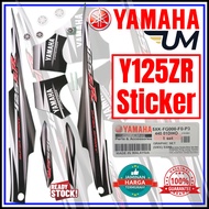 5XK-FG000-F0-P3 YAMAHA GRAPHIC SET STICKER Y125 Y125Z Y125ZR ROBOT GAMBAR 5BU BLACK HITAM 100% ORIGI