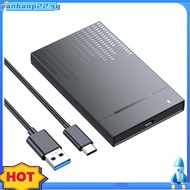 2.5'' HDD Case  to TypeC3.1 Adapter External Hard Drive Enclosure for 2.5" SSD Disk 6Gbps/S 6TB HDD 
