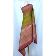 Silk Sarong 6-Shuttle Natural Color Lower Pattern Green Select Size Code 4L1-ST-051348