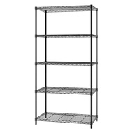 PP-HAWDD ชั้นวางของเหล็กโล่ง 5 ชั้น รุ่น ROHAN-90 ขนาด 45x90x180ซม. สีดำ