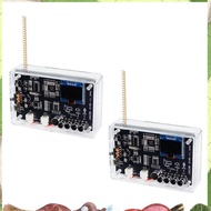 2set  FM Radio DIY Electronic Kit 409.85MHz Adjustable Frequency 87-108MHz OLED Display DIY Solderin
