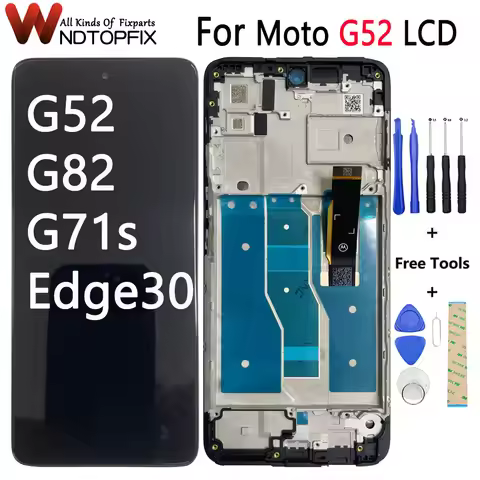 6.6"For Motorola Moto G52 G82 LCD Display Touch Screen Digitizer Assembly Parts Replacement G71s LCD