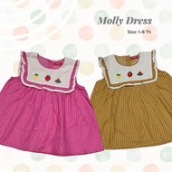 Molly Babydoll Dress for Girls Ages 1-6 Years Dress Budak Perempuan