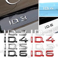 Car Styling For VW ID.3 ID.4 ID.5 ID.6 Electric Vehicle Letter Logo 3D Metal Sticker Rear Trunk Embl