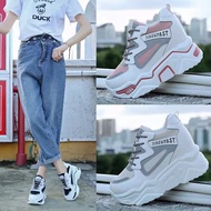 🔥Ready Stock🔥Shoe Women's Hundred High-heeled Casual Shoes Super-fire Thick Bottom To Increase Shoes