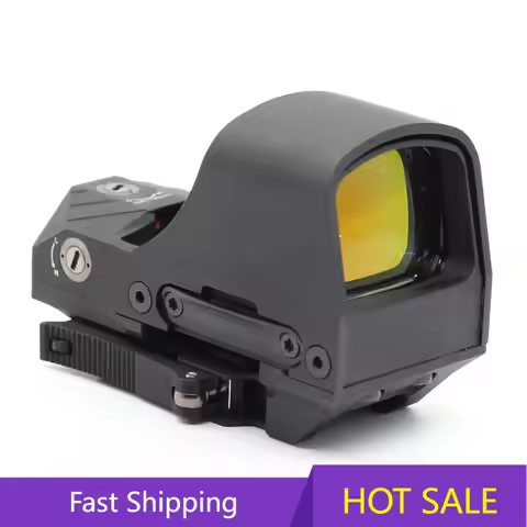 HS510C 3 Multi-Reticle 2MOA Dot & 65 MOA Circle Open Reflex Sight Scope for Long Guns - Solar Fail S