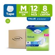 TENA Value Adult Diapers M12s X 8