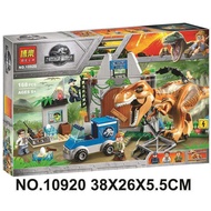 Dinasour. Fits Lego blocks Jurassic World Park dinosaur Tyrannosaurus chase assembled educational toys kids gift