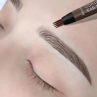 4 Points Eyebrow Pen 5 Colors Liquid Brow Pencil Dark Brown Microblading Eyebrow Pencil Waterproof E