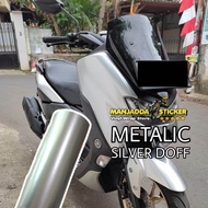 stiker skotlet motor warna silver metalik candy bahan tebal lentur mudah dipasang bisa cod
