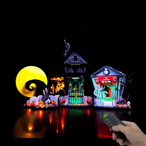 Not Include Model LED Light Set for Tim Burton's The Nightmare Before Christmas 21351 Building Block