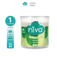 NIVA Cotton Swabs for Adults Jar of 200 Aj2 Paper Sticks