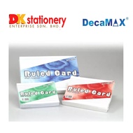 Decamax White Index Card / Ruled Card   I   100 Sheets/Pack 3 x 5" / 4 x 6" / 5 x 8"