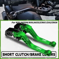 For Kawasaki NINJA650/R/ER6F/EX6/ER6N 3D Short Brake Lever Set Adjustable Handle Levers Accessories 