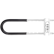 U-Shaped Combination Lock 4-Digit Code Keyless Stainless Steel Adjustable Shackle for Glass Door Sto