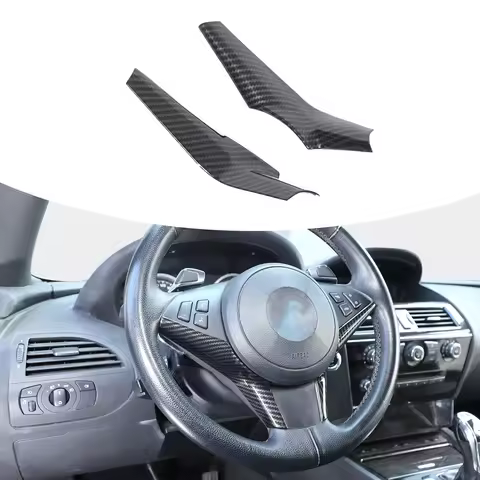 For BMW 6 Series/E63/E64 2004-2009 ABS carbon fiber pattern steering wheel decorative strip Car stee